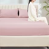 My home store Fitted Sheet 100% Egyptian Cotton 300TC Blush Pink Super King view 2