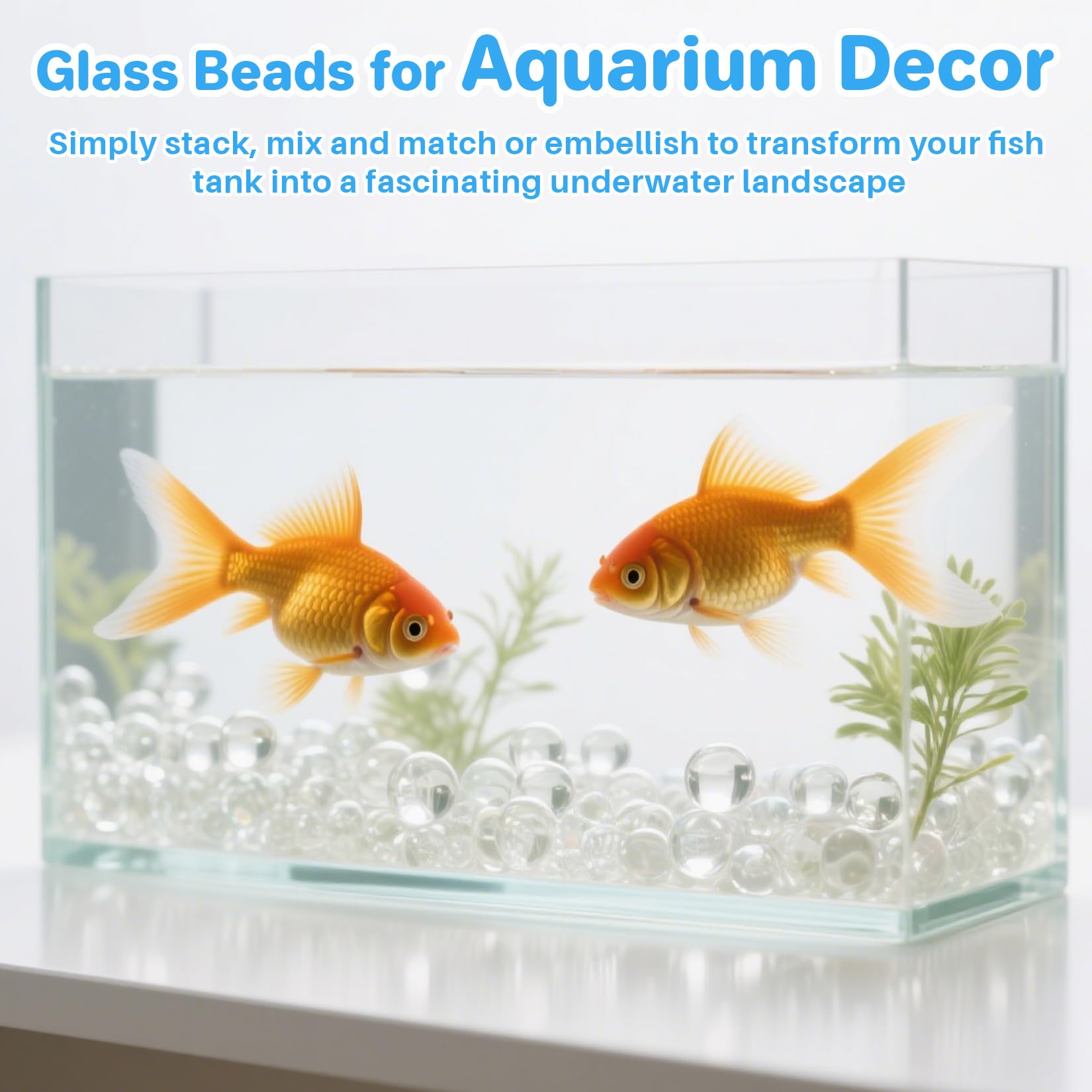 Sukh 190 Pcs Clear Marbles for Vase Filler - Small Round Glass Beads 0.39In Transparent Glass Marbles for Vases,Aquariums,Home Decoration,Games,1LB