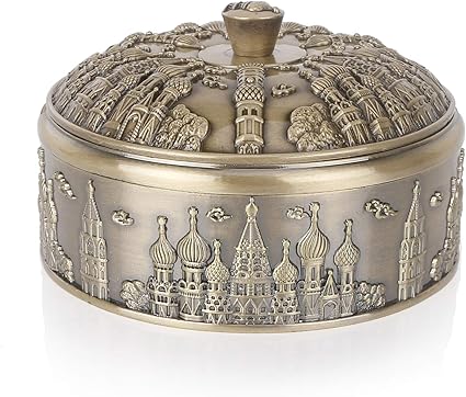 Lauyoo Vintage Decorative Ashtray With Lid Smokeless Ashtray For