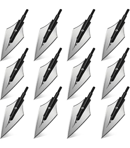 Têtes Flèche Traditionnelles Lot De 12 Têtes De Flèche KURUGEILI - 100/125/150 Grains, Acier Carbone, Pour Arc Et Crossbow Pointes Poids 100 125 150 Grains