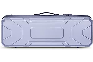 Crossrock ABS Oblong 4/4 Violin Case with Plush Interior | Lightweight Hardshell with Bow Storage, Spacious Accessory Compartment, Backpack Straps, Lock – Ideal for Students & Daily Travel -Silver