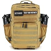 WOLFpak 35L Athletic Gym Backpack - Durable 1000D Waterproof Oxford Material with MOLLE Webbing, Laptop Pocket