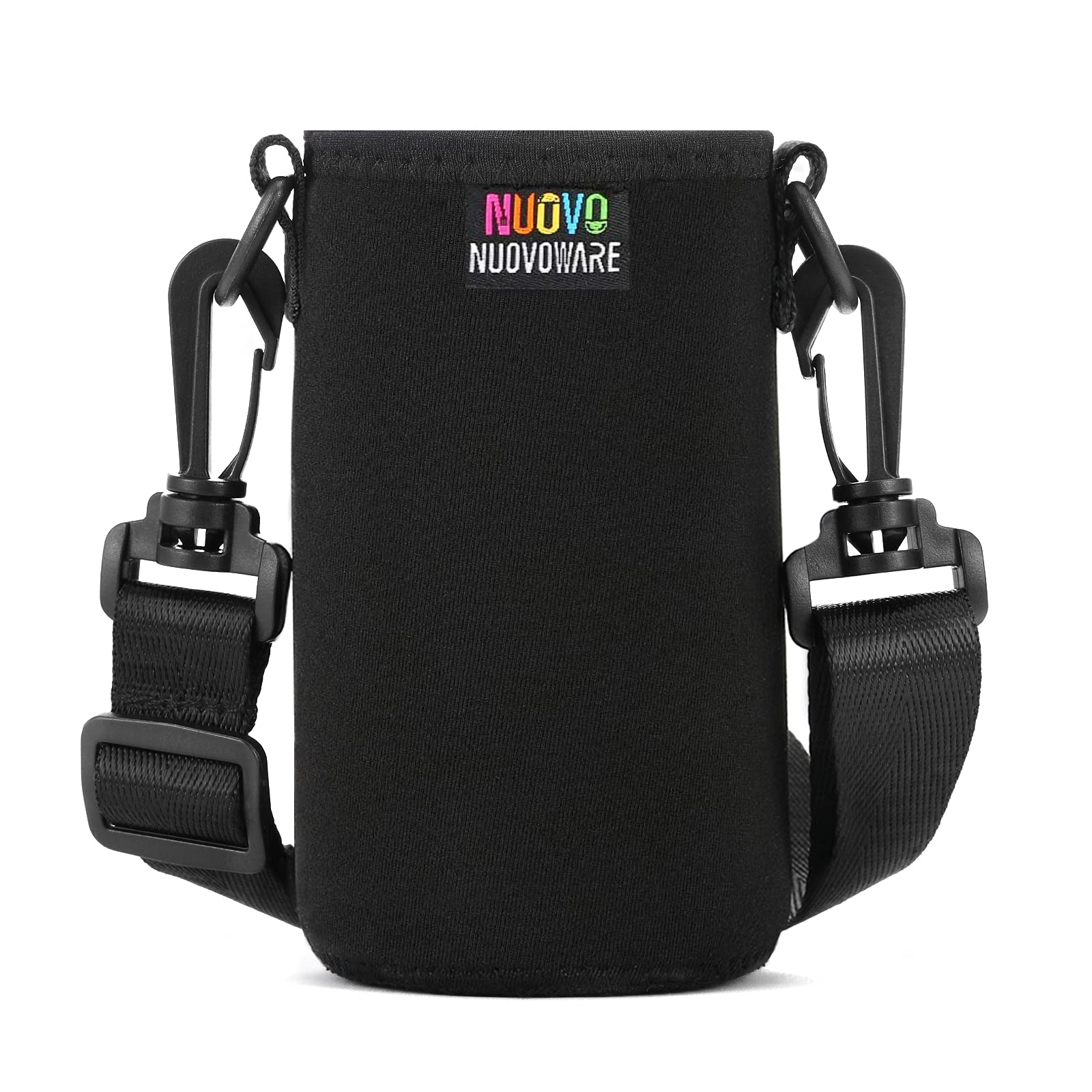 Photo 1 of Nuovoware Water Bottle Carrier, Premium Neoprene Portable Insulated Water bottle Holder Bag 500ML with Adjustable Shoulder Strap Fit Stainless Steel & Plastic Bottles, Small Size, Black