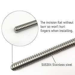 2PCS 300mm（11.81 Inches）Tr8x4 Lead Screw with