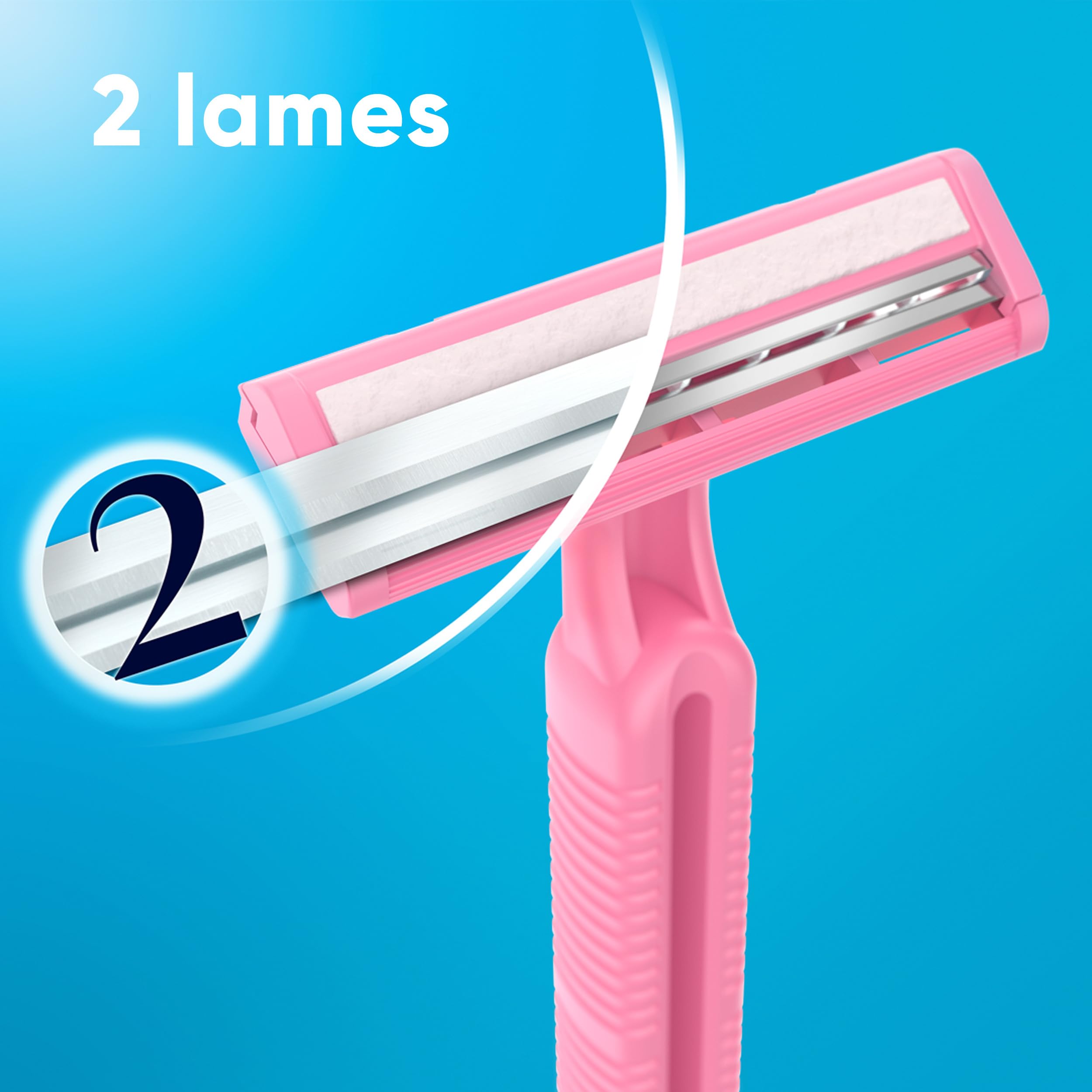 Gillette Venus Daisy Classic Disposable Razors for Women, 18 Count, Hair Removal for Women