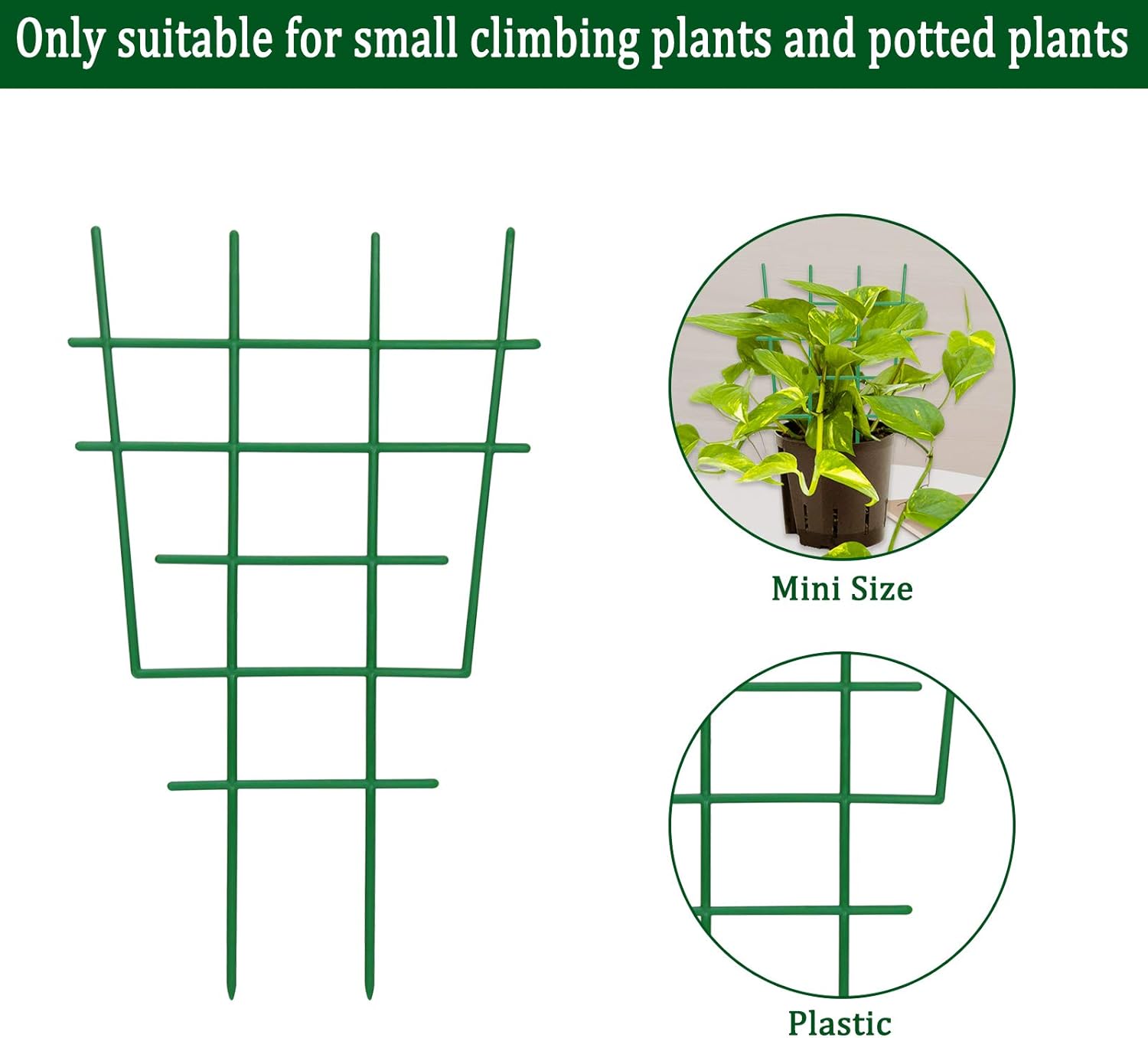 Fittoway Climbing Plants Support Plastic Mini Plant Trellis Garden DIY