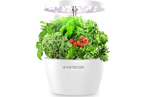 EVERECOO Hydroponics Growing System, 4 Pods Indoor Herb Gardening System with LED Grow Lights, Automatic Timer and Pump, Hydroponic Plant Germination Kits for Vegetable/Lettuce