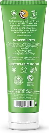 Badger Aloe Vera Gel Cooling Soothing After-Sun Skin Hair Moisturising 118ml view 6