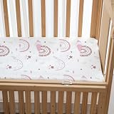 Soarwg Kids Moses Basket Sheet and Pram Fitted Cover Pink Heart Oval view 6