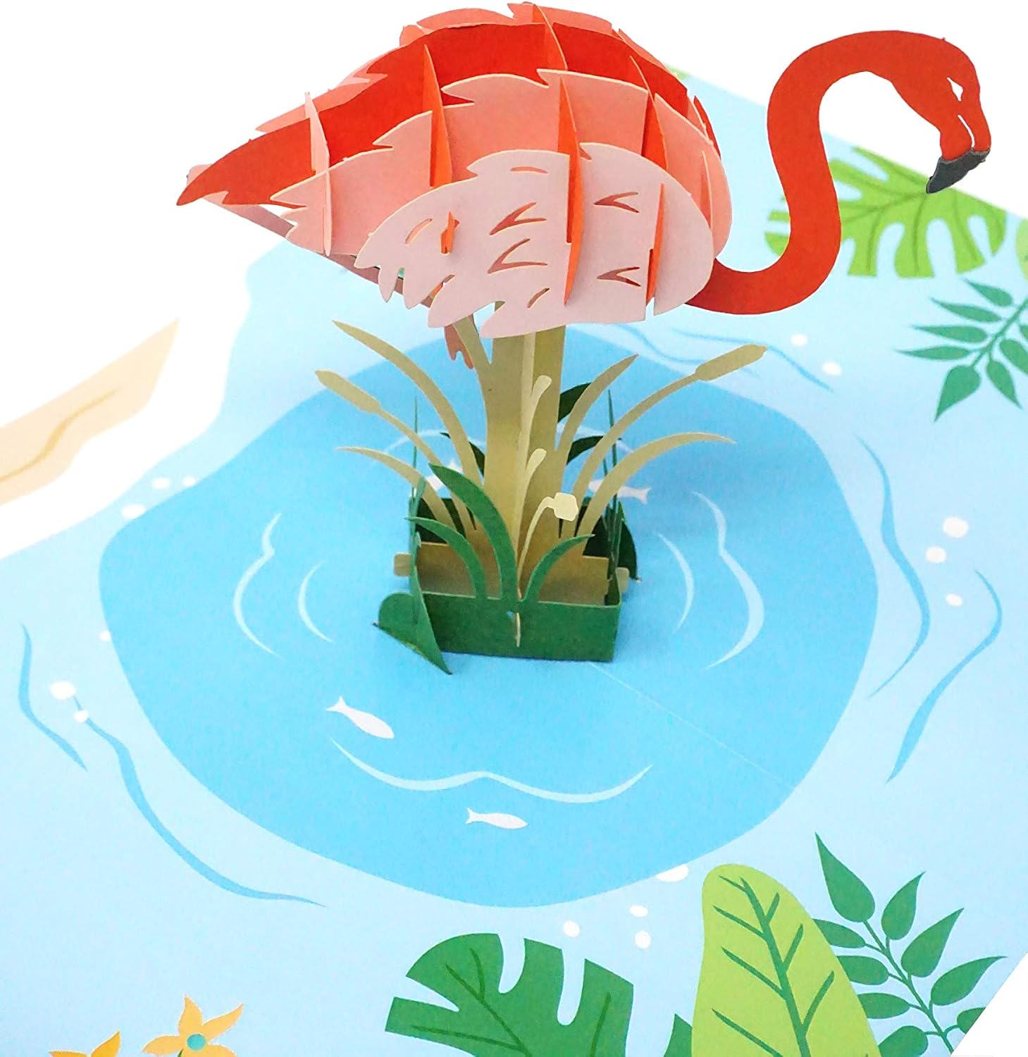Tropical Flamingo, WOW 3D Pop Up Card for All Occasions, Birthday, Congratulations, Good Luck, Anniversary, Get Well, Love - Image 5