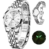 OLEVS Women's Wrist Watches Luxury Small Wrist Stainless Steel Watch for Women Fashion Dress Analog Quartz Ladies Watch
