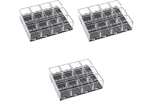 PACKOVE Clear Specimen Display Box 36 Pcs Acrylic Mineral Storage Containers Small Transparent Cases for Collectibles Jewelry