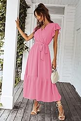 PRETTYGARDEN Women's Summer Floral Boho Dress Wrap