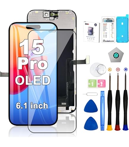 STRONE] Pantalla Completa LCD Y Táctil Para IPhone 15 Plus - Negro IN Cell Hd Serie Ric Cambiable