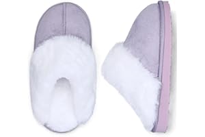 IceUnicorn Kids Slippers Girls Boys Fuzzy House Shoes Warm Memory Foam Slippers Bedroom Slides for Indoor Outdoor