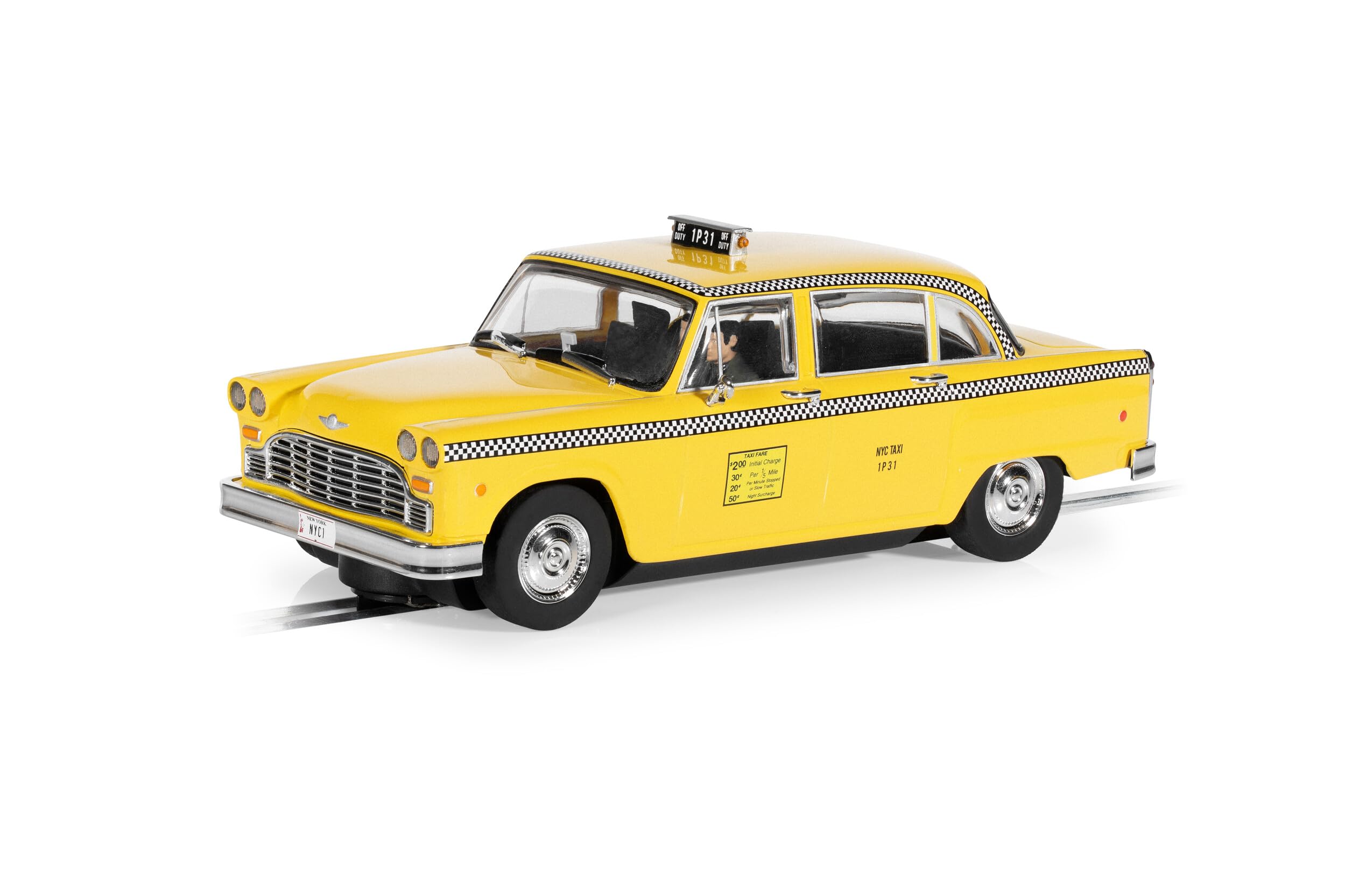 Scalextric Cars - C4432 1977 NYC Taxi - Toy Slot Car for use with Race Tracks and Set - Small Kids Gift Ideas for Boy/Girl Ages 5 Accessories