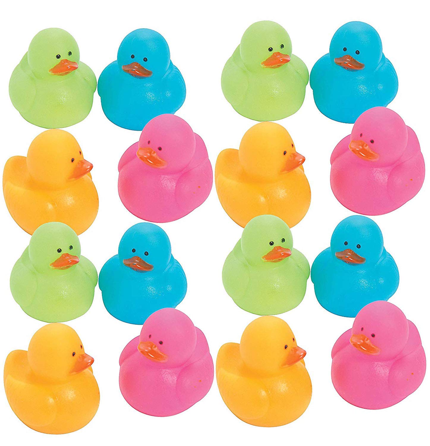 colored rubber ducks