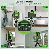 Huepar 360 Laser Level Green 3D Self Leveling Pulse 60m IP54 Kit view 2