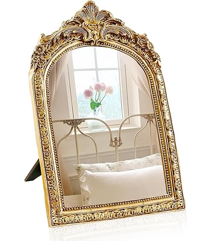Espejo Vintage Para Pared, Arco Dorado 60 Cm | Meses Sin Interés