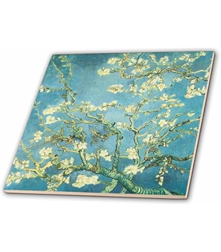3dRose Irises By Vincent Van Gogh 1889 Ceramic Tile – 8"x8" High Gloss Art Tile, Perfect For Backsplash, Countertop Accent Or Wall Display