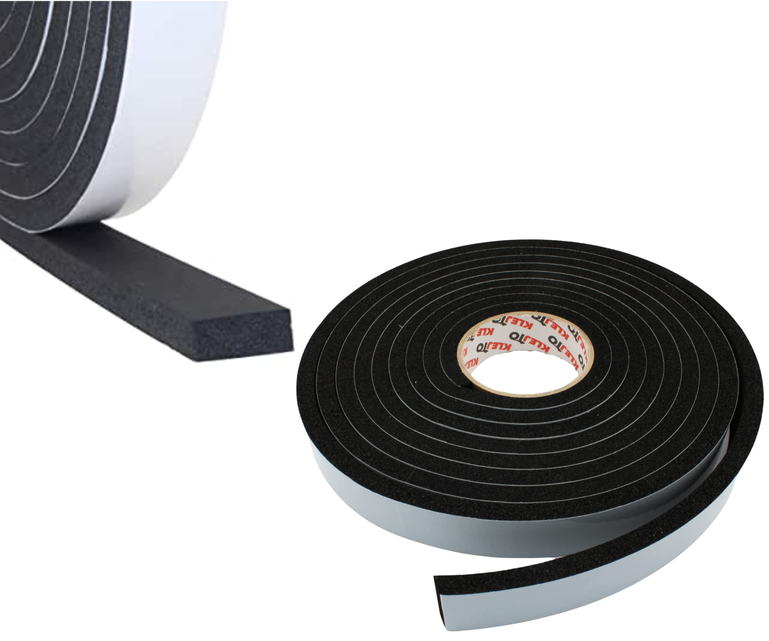 Window Door Draught Excluder Foam Protection Seal Tape Window and Door Frame Protector Attic Door Insulation&Noise,Vibration Protection,Air&Moisture 2PCs 25mm(W) x3mm(T) x5m(L)