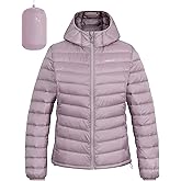 Pioneer Camp Women's Packable Puffer Jacket Winter Light Weight Water-Repellent Quilted Coat with Hood