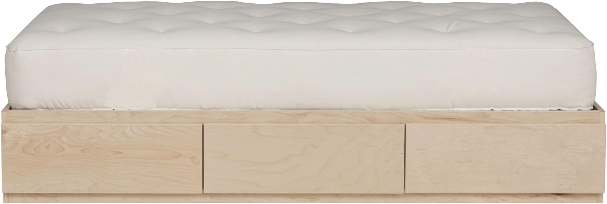 urbangreen furniture maple unfinished Urban Basics California King Bed with 6 drawer