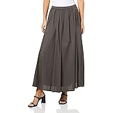 VELVET BY GRAHAM & SPENCER Women's Filla Rib & Poplin Mix Media Skirt, Bullfrog