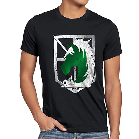 A.N.T. Titan Militärpolizei Wappen AOT Herren T-Shirt on Attack