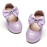 Otter MOMO Toddler Little Girls Princess Shoes Mary Jane Ballerina Flats Flower Girl Dress Purple Shoes Size 10
