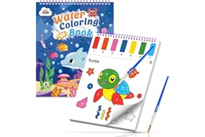 ZMLM Paint with Water Coloring Books for Toddlers, Mess Free Watercolor Painting Sets Activity for Kids Arts Crafts Gift Toy for Boy Girl Ages 4 5 6 7 8 Christmas Stocking Stuffers Birthday (Sea)