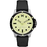 MVMT Minimal Sport Automatic Men's Watch Silicone Strap Self Winding Everyday Wear Gift for Him 45.5mm