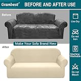 Granbest Premium Water-Repellent 3 Seater Sofa Cover Beige view 5