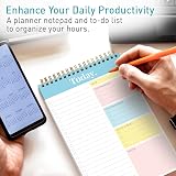 SWEETZER & ORANGE S&O Daily Planner Notepad 52-Page Turquoise Coiled Organizer view 2