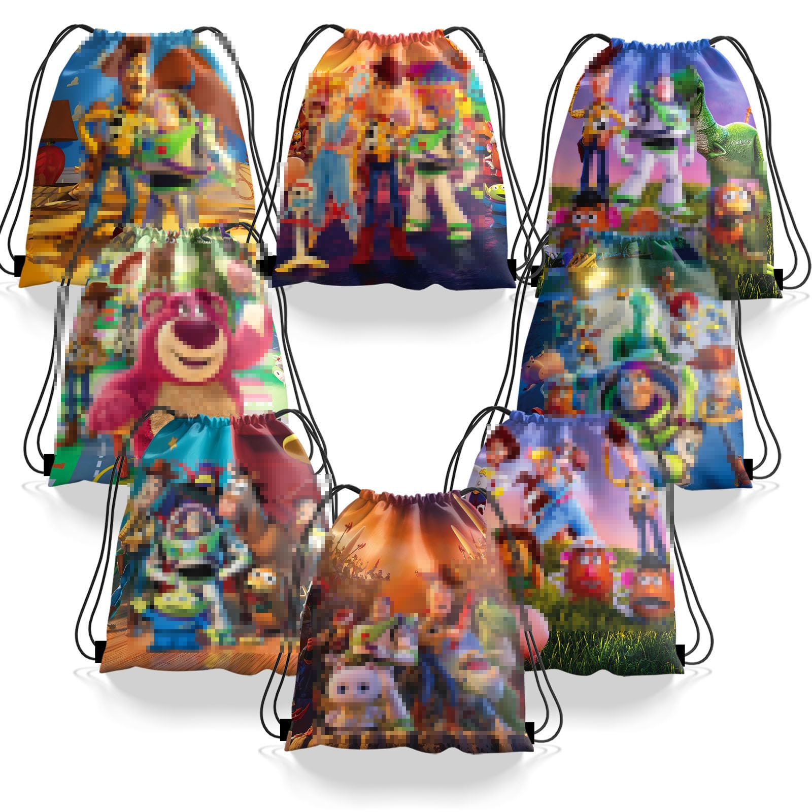 Photo 1 of QWAERPLPN 12 Pieces Candy Drawstring Bag Drawstring Goodie Favor Bags for Birthday Party Decorations(10.6 x 13.3 Inch)