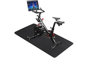 TOBWOLF Double-Sided Non-Slip Peloton Bike Mat, 63"x29.5", Anti-Slip Exercise Mat for Hardwood Floor, Carpet, Treadmill, Spin