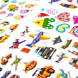 Vicloon 3D Puffy Stickers 36pcs Kids 3+ PVC Mixed Styles Reward view 3