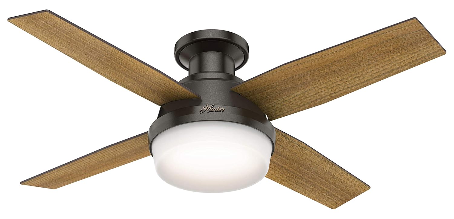 Low Profile Ceiling Fan With Light And Remote Mescar
