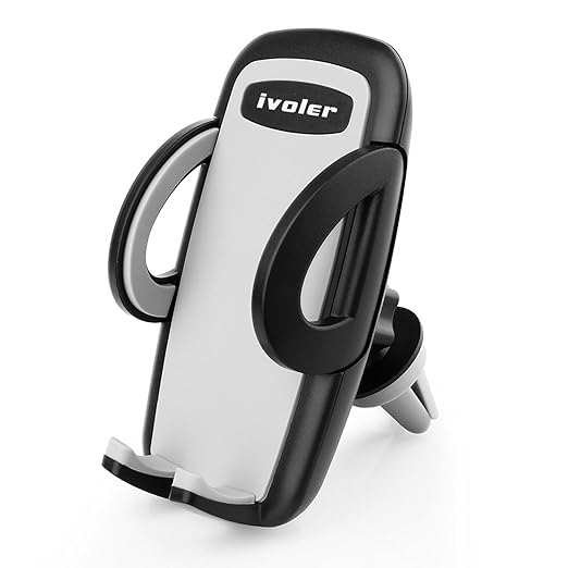 Soporte Movil Coche, iVoler® Aire Car Mount Soporte Teléfono Coche Rejillas de Ventilación de Coche Para iPhone 7/7 Plus/6S/6s Plus/6/6 Plus/5S/5C/SE, Samsung Galaxy S7/S7 Edge/S6 Edge, Huawei P9, GPS, MP3 Player y más Ancho de 52-95 mm