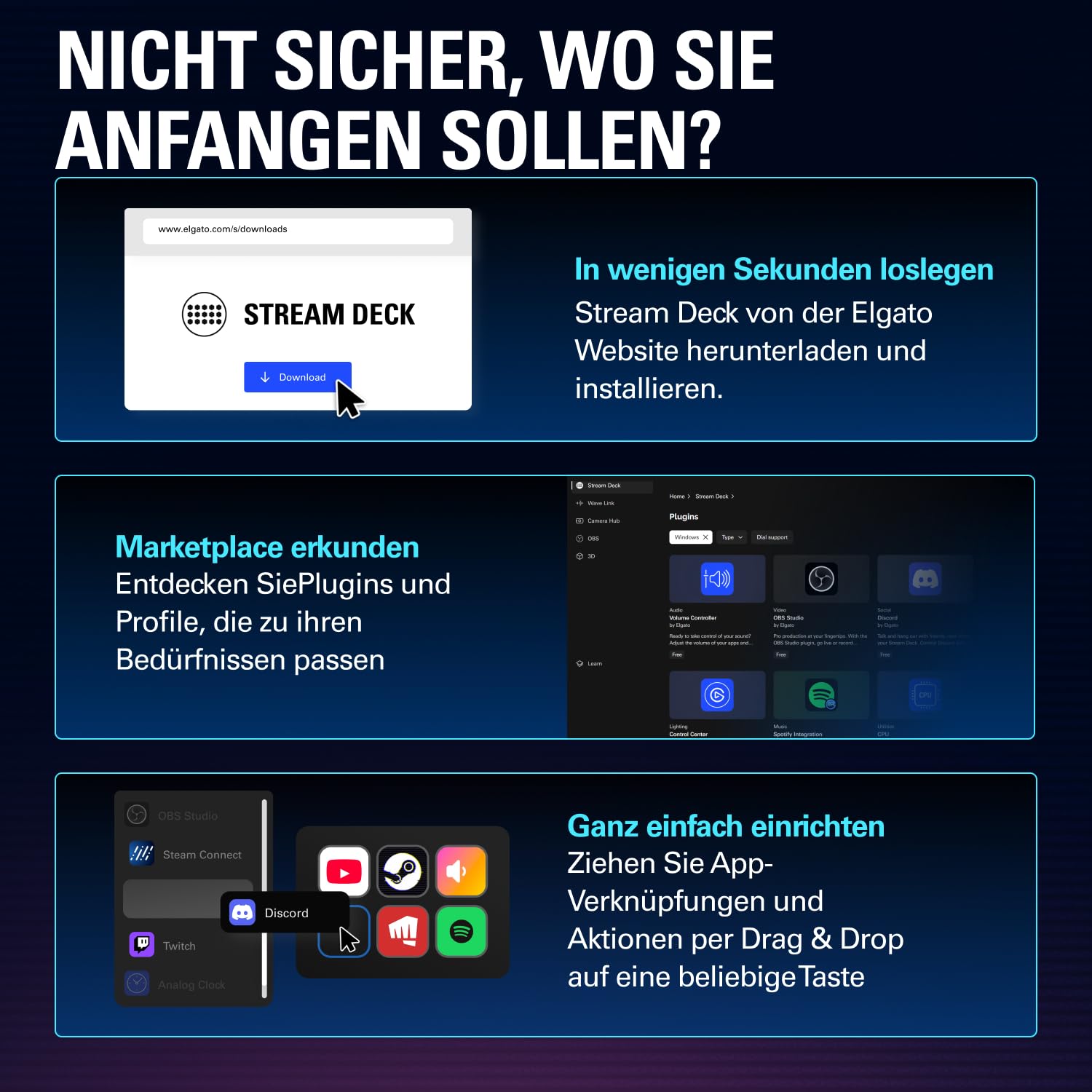 Elgato Stream Deck Scissor Keys – Workflow-Controller mit anpassbaren Makrotasten für OBS, Twitch, Discord, Teams, Photoshop und mehr: Windows 10, macOS 13 oder neuer 8