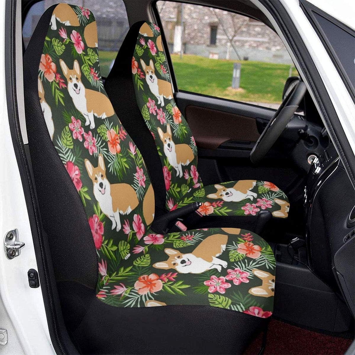 srwe Car Seat Covers Hawaiian Print Florals Welsh