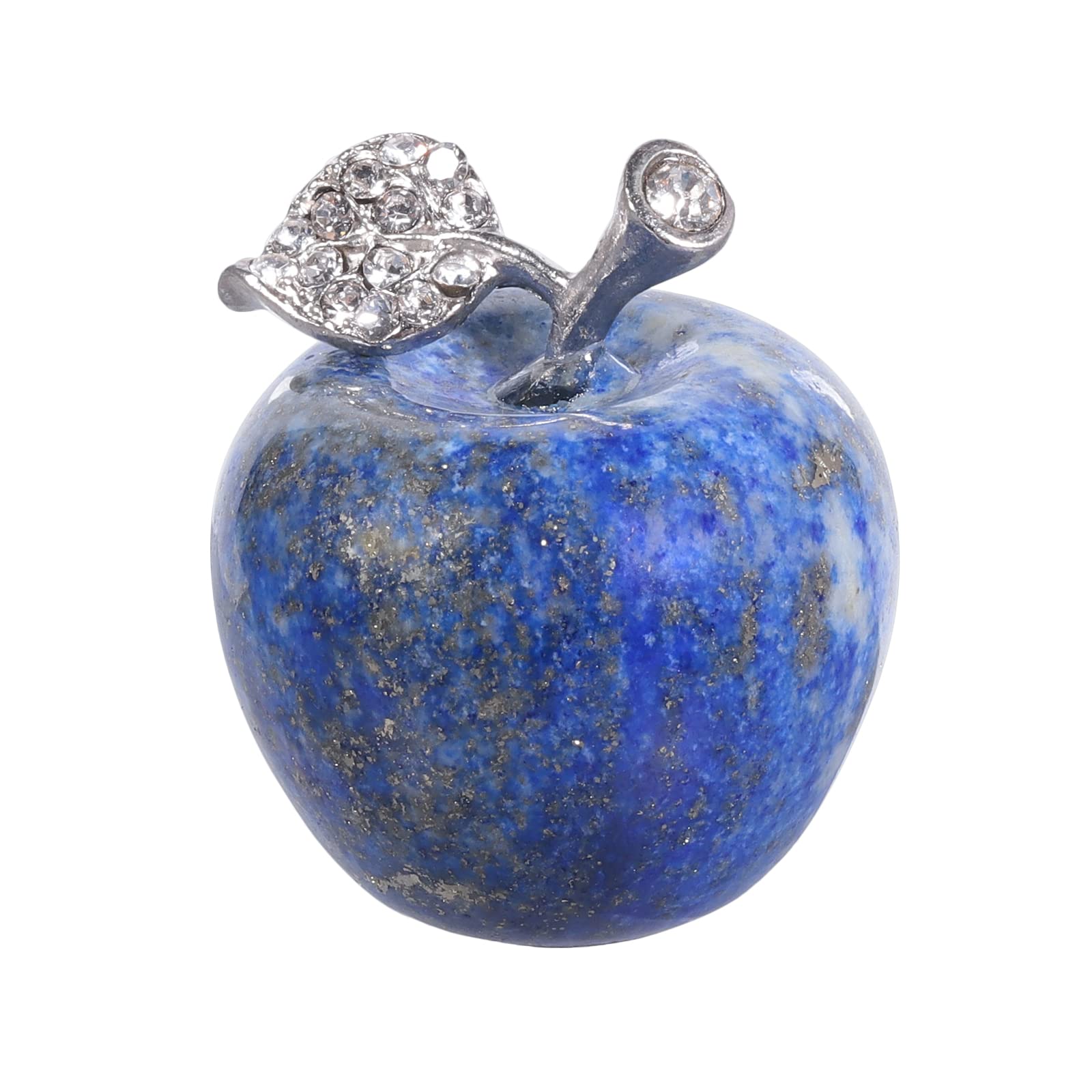 Lovionus89 Natural Lapis Lazuli Apple Statue, Healing Crystal Figure Sculpture Home Ornament Wedding Decoration 3cm