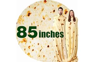 ACTEB 85in Burrito Tortilla Blanket White Elephant Gifts for Adults Useful Taco Throw Blankets Woemn Men Party Cool Stuff Novelty Gag Soft Fleece Wrap