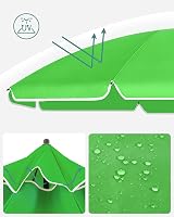 SONGMICS Parasol 160 cm Sun Protection UPF 50+ Bendable 30° Garden Beach view 7