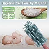 Alyvisun Silicone Bottle Brush 3-in-1 Teat Straw Brush Red view 3