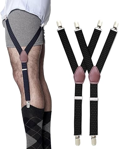 Amazon シャツガーター ミリタリー サスペンダー Y型 Shirt Stays 滑り止め シャツの外漏れを防止 調節可能 男女兼用 黒 サスペンダー 通販