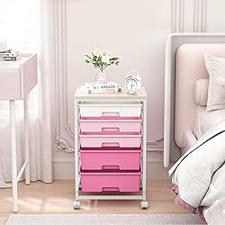 SYKIARIOL Utility Cart with 5 Drawers,Storage