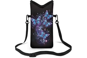 Txsniver Neoprene Phone Bag Adjustable Crossbody Strap Mobile Protection Case Hook and Loop Fastener Phone Bag, 4 X 8 Inch