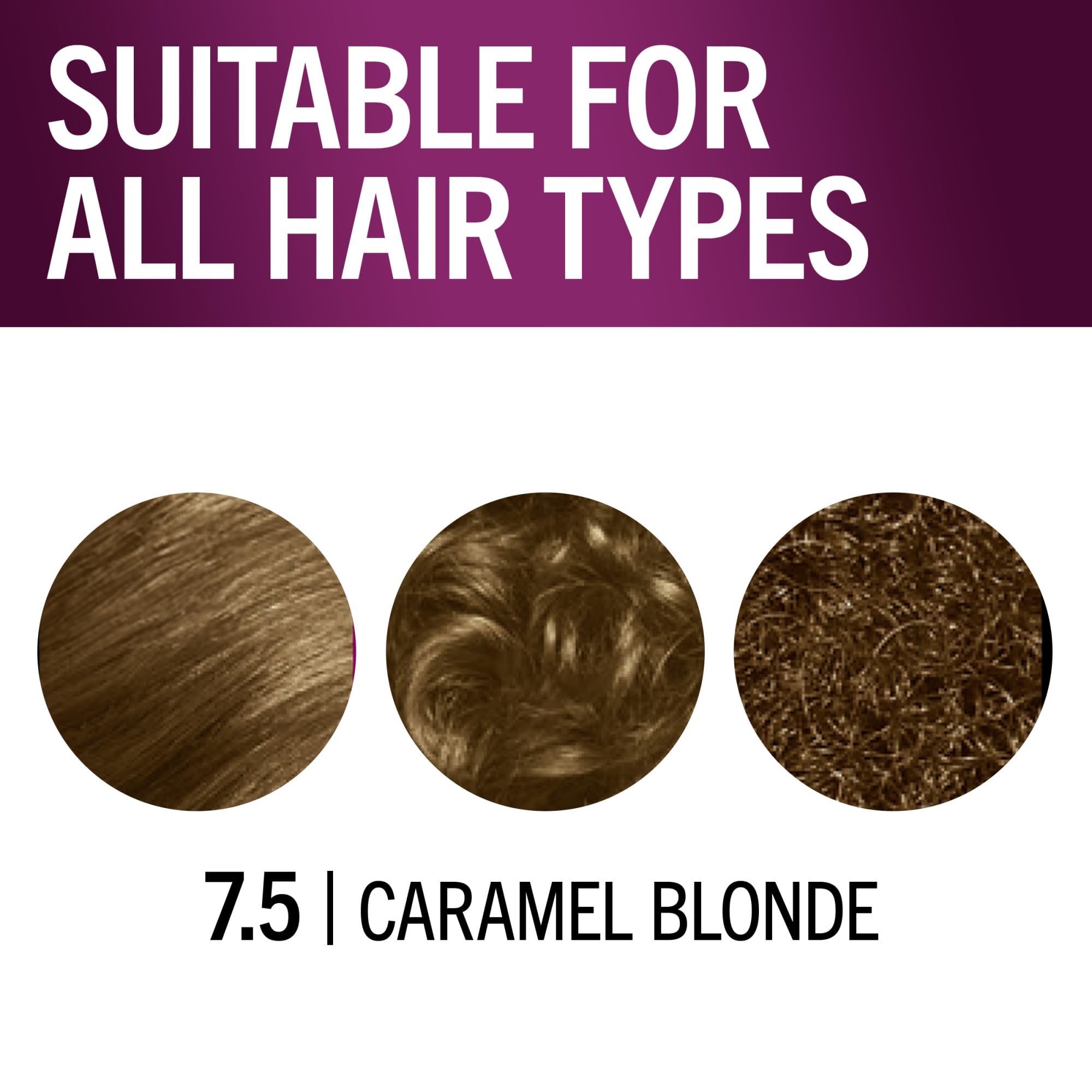 Schwarzkopf Keratin Color Permanent Hair Color, 7.5 Caramel Blonde, 1 Application Professionally Inspired Permanent Hair Dye for up to 80% Less Breakage vs Untreated Hair and up to 100% Gray Coverage