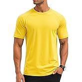 MAGCOMSEN Men's Short Sleeve UPF 50+ T-Shirt Swim Quick Dry Rash Guard Athletic Surf Shirts Performance Water Shirts